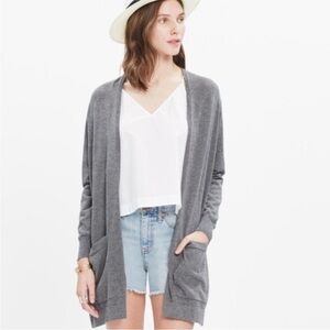 Madewell x Wallace Snap Front Grey Cardigan, Size M